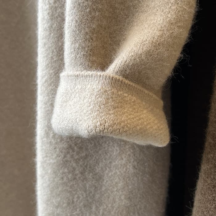 骨格ストレートロングニットカーディガン