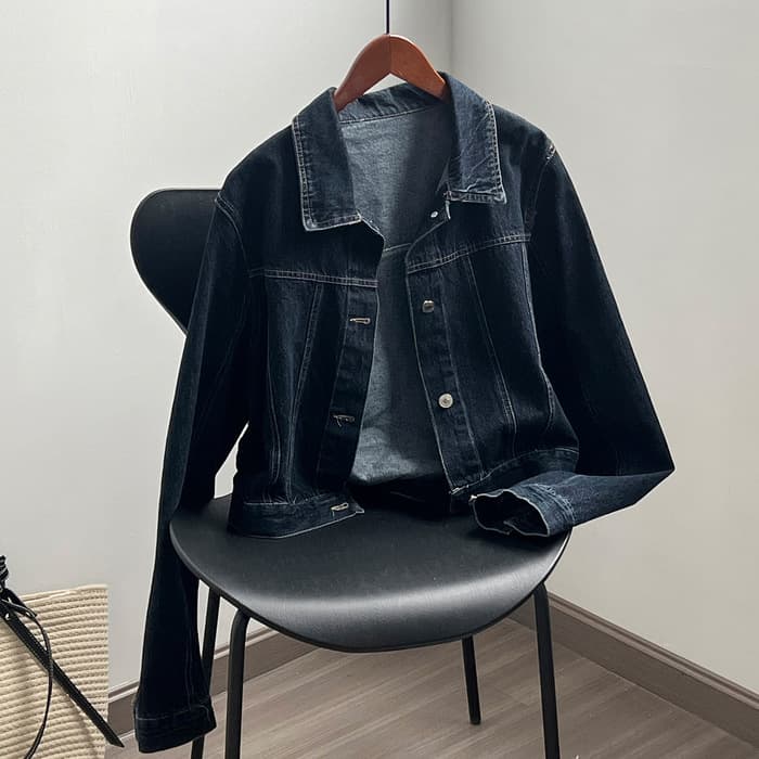 骨格ストレートデニムジャケット
