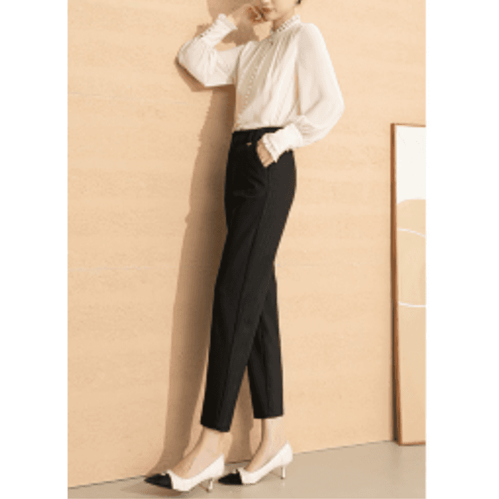 骨格ストレートストレートパンツ