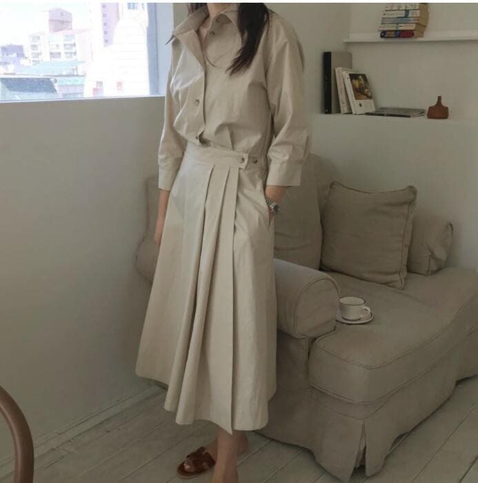 骨格ストレートラップワンピース