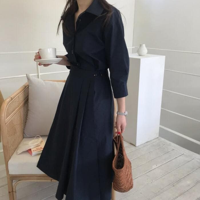 骨格ストレートラップワンピース
