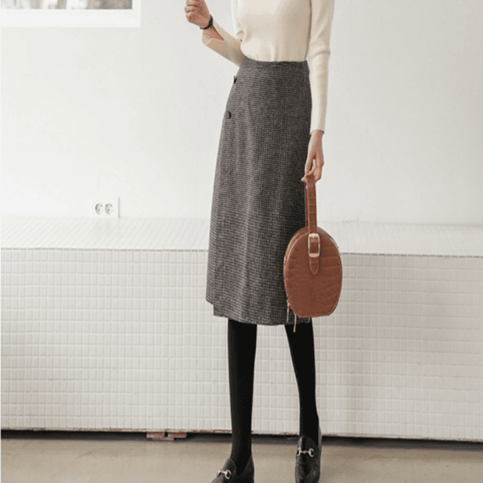 骨格ストレートラップスカート