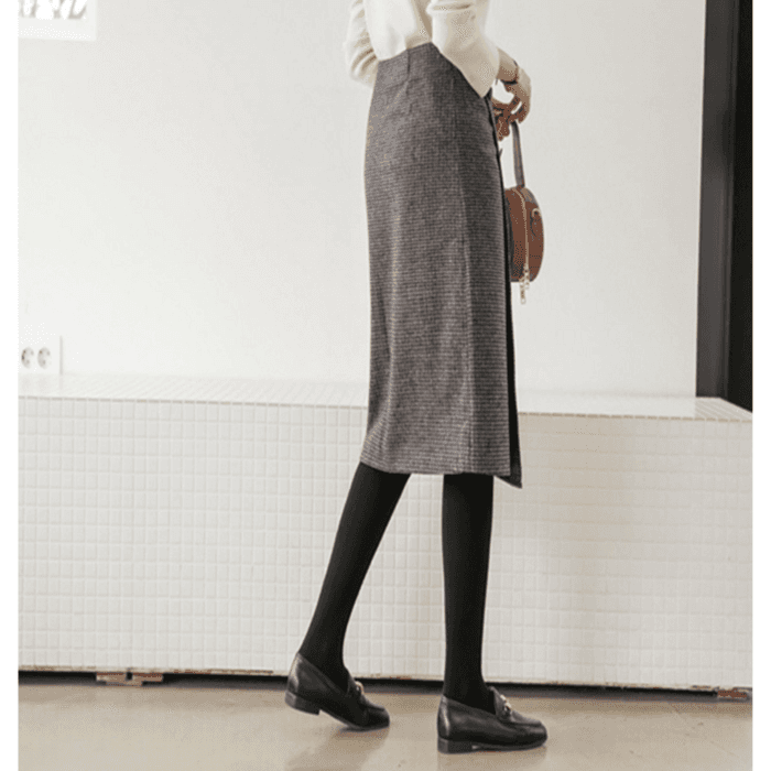 骨格ストレートラップスカート