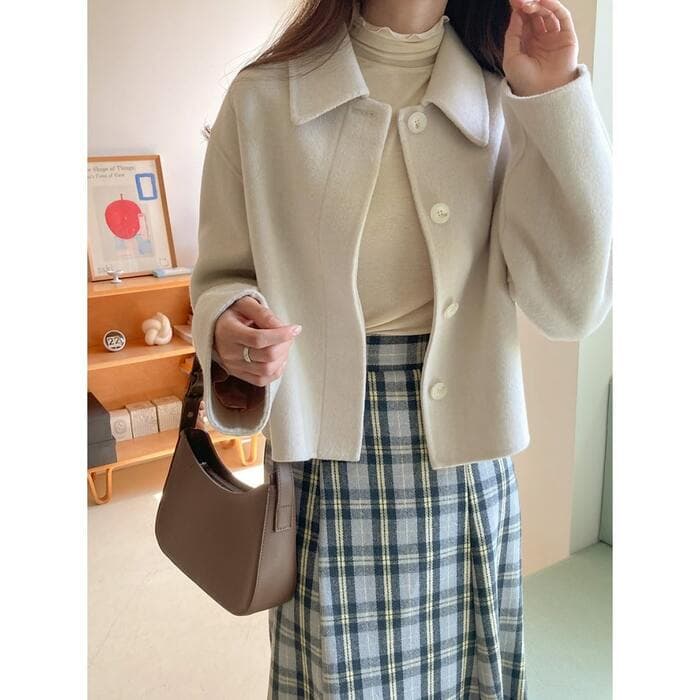 骨格ストレートショート丈アウター