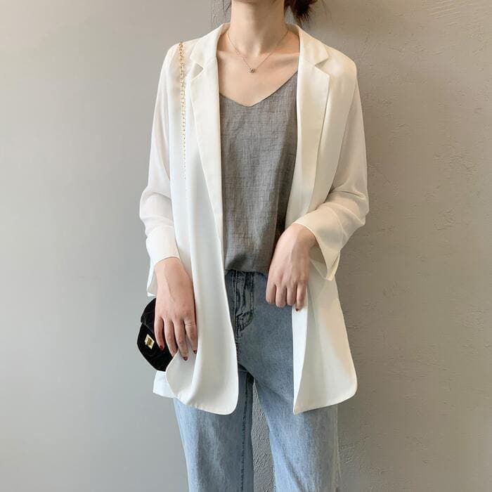 骨格ストレートシフォンジャケット