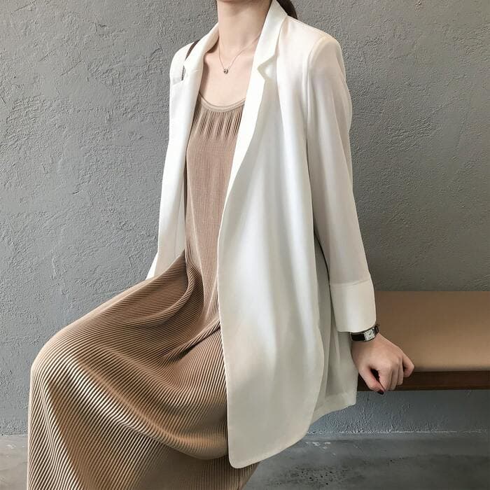 骨格ストレートシフォンジャケット