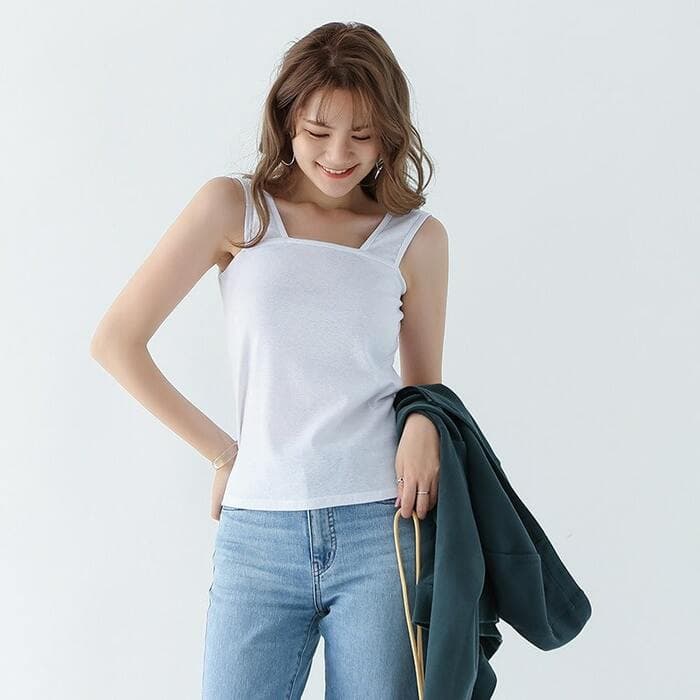 骨格ストレート ブラ紐隠しインナー タンクトップ