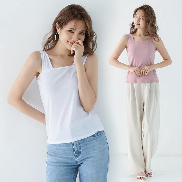骨格ストレート ブラ紐隠しインナー タンクトップ
