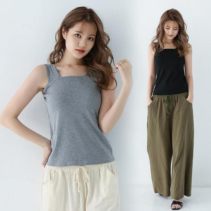 骨格ストレート ブラ紐隠しインナー タンクトップ