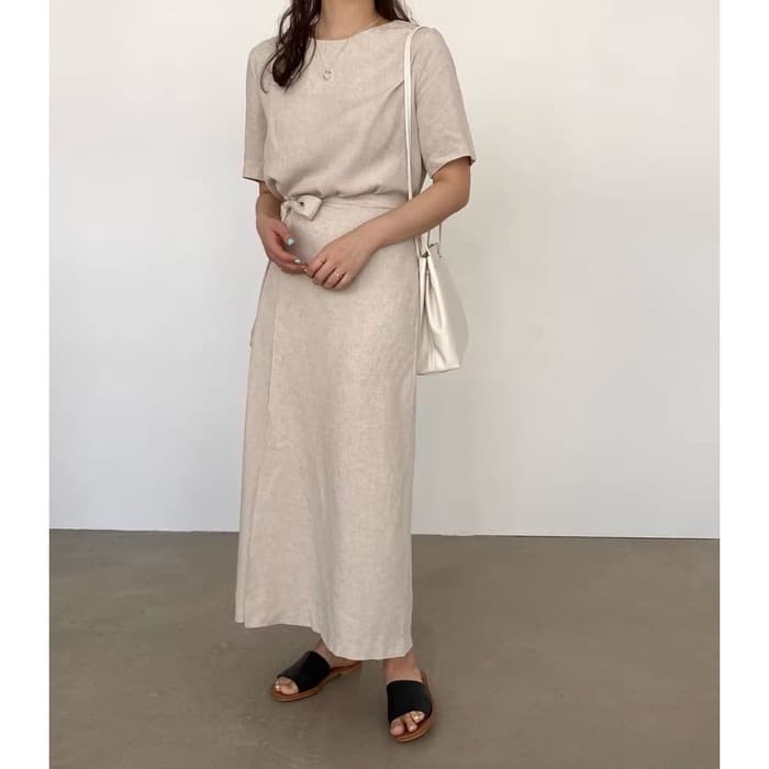 骨格ストレートカジュアルロングワンピース
