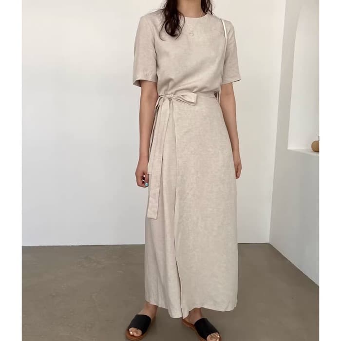 骨格ストレートカジュアルロングワンピース