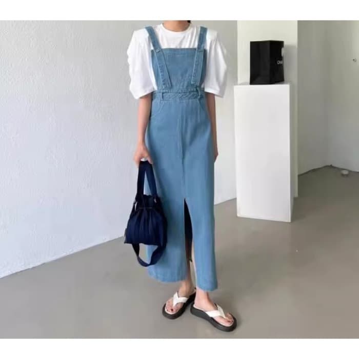 骨格ストレートサロペットジャンバースカート