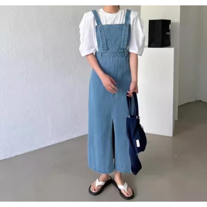骨格ストレートサロペットジャンバースカート
