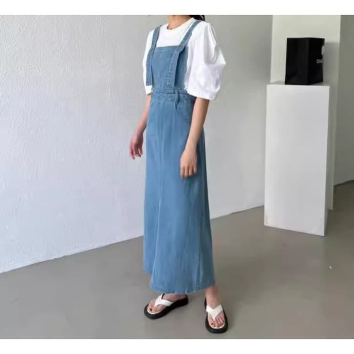 骨格ストレートサロペットジャンバースカート