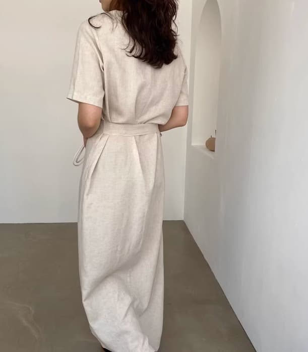骨格ストレートカジュアルロングワンピース