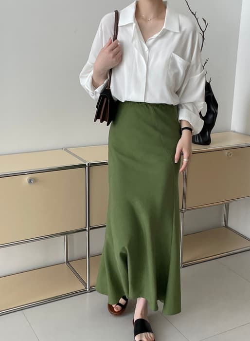 骨格ストレートフィッシュテールスカート