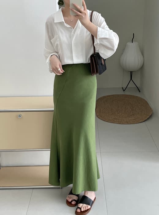 骨格ストレートフィッシュテールスカート