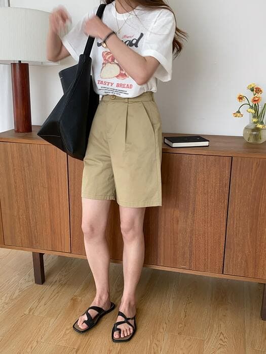 骨格ストレートハーフパンツ