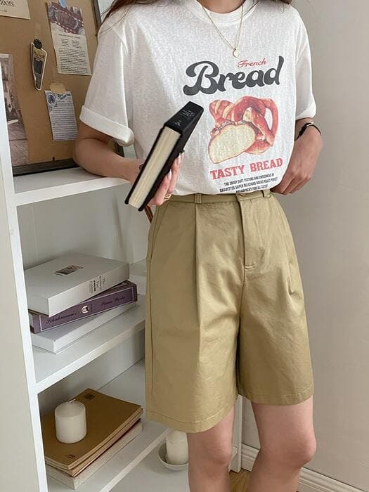 骨格ストレートハーフパンツ