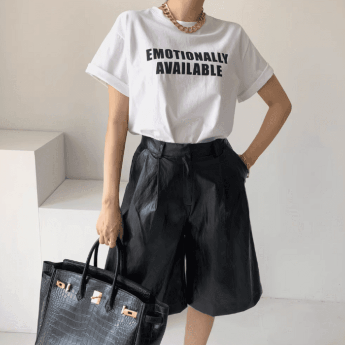 骨格ストレートルーズTシャツ
