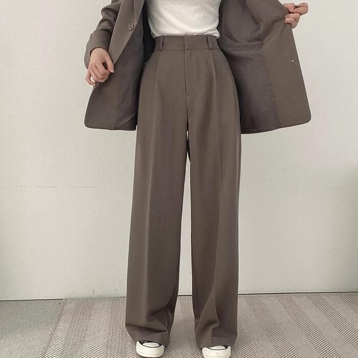 骨格ストレートスーツセットアップ