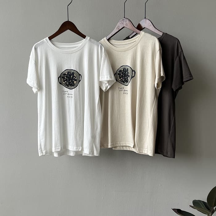 骨格ストレートカジュアルプリントTシャツトップス