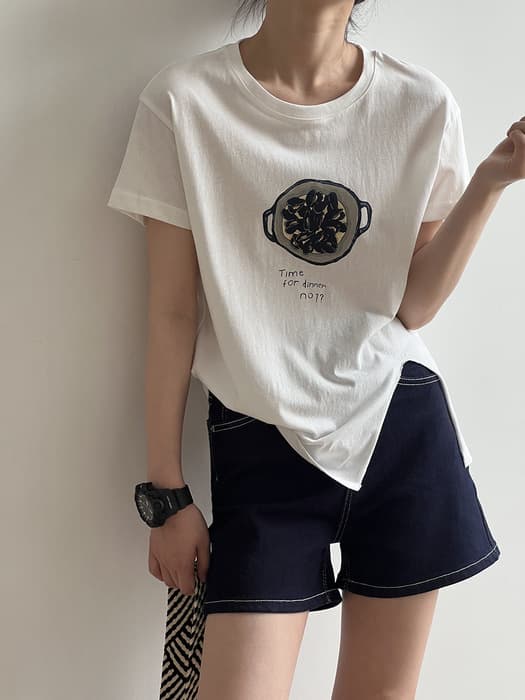 骨格ストレートカジュアルプリントTシャツトップス
