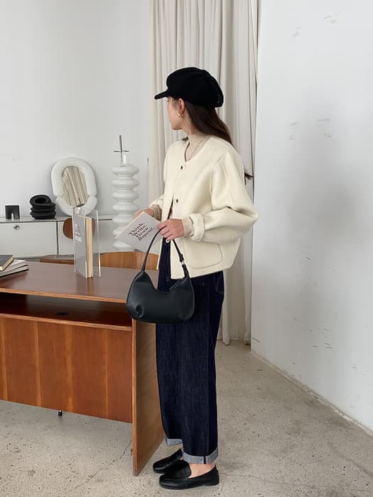 骨格ストレートルーズストレートデニムパンツ