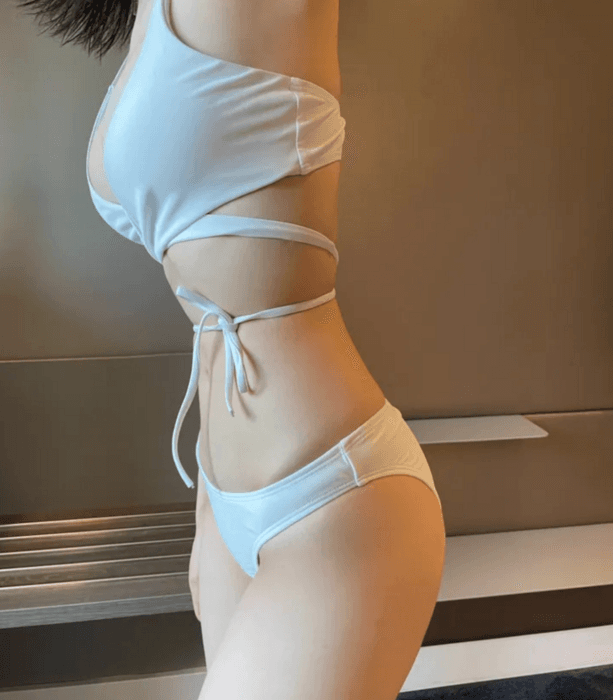骨格ストレートクロスラップビキニ