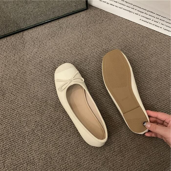 骨格ストレートバレエシューズ