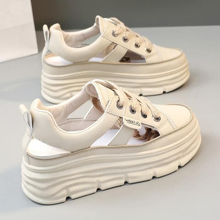 骨格ストレート厚底スニーカーサンダル