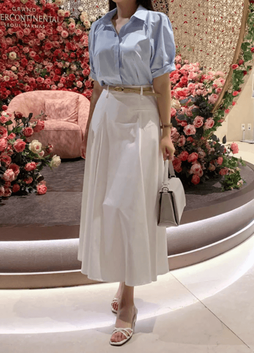 骨格ストレートロングスカート