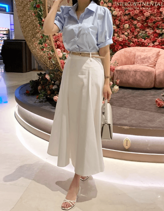 骨格ストレートロングスカート