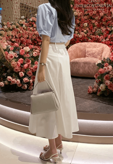 骨格ストレートロングスカート