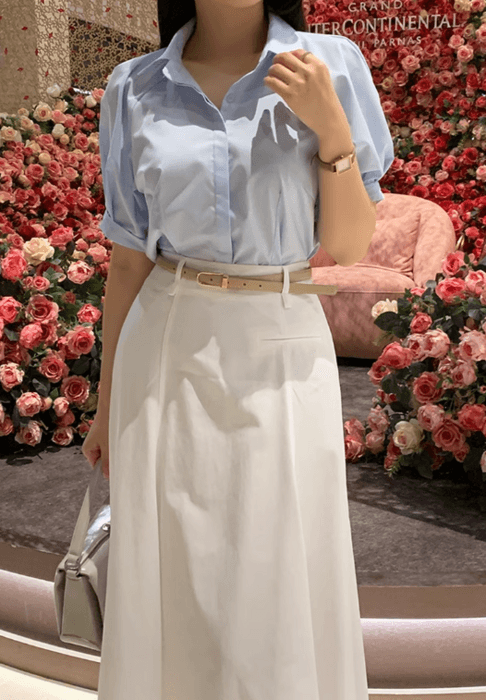 骨格ストレートロングスカート