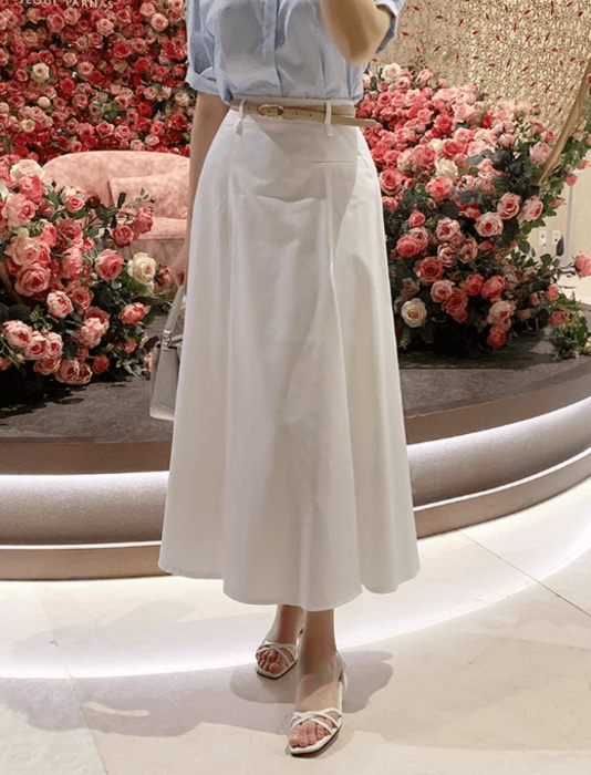 骨格ストレートロングスカート