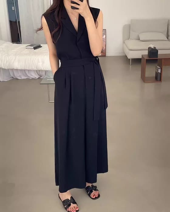 骨格ストレートワイドレッグジャンパーパンツ