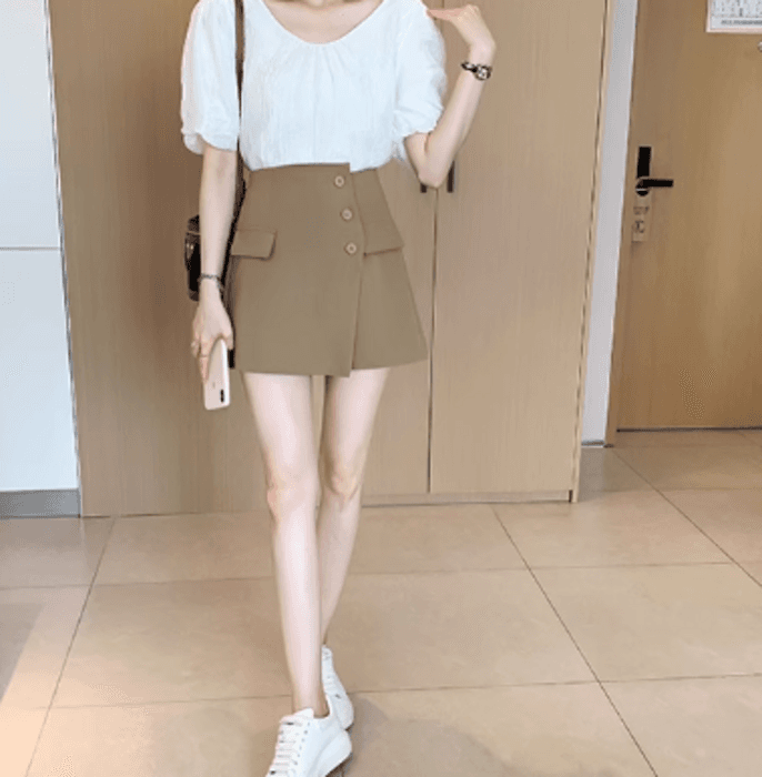 骨格ストレートアシンメトリスコート