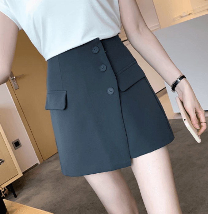 骨格ストレートアシンメトリスコート