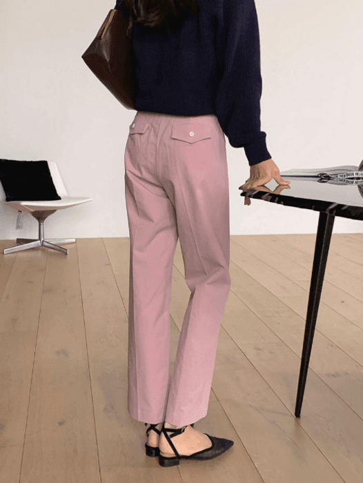 骨格ストレートセンタープレスストレートパンツ