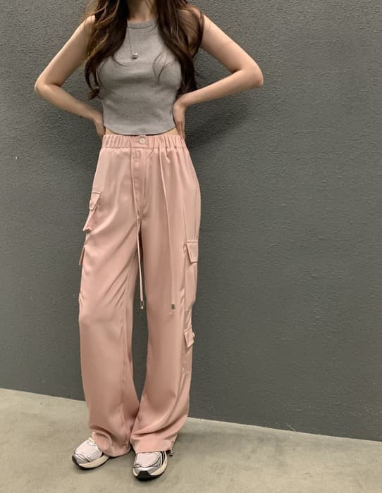 骨格ストレートイージーカーゴパンツ