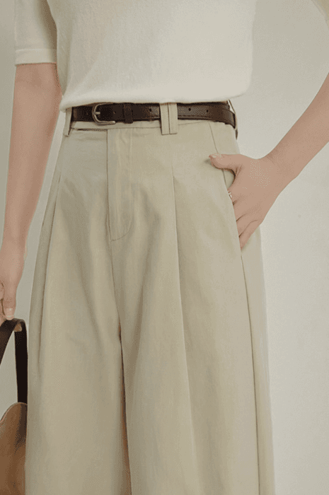 骨格ストレートワンタックワイドストレートパンツ