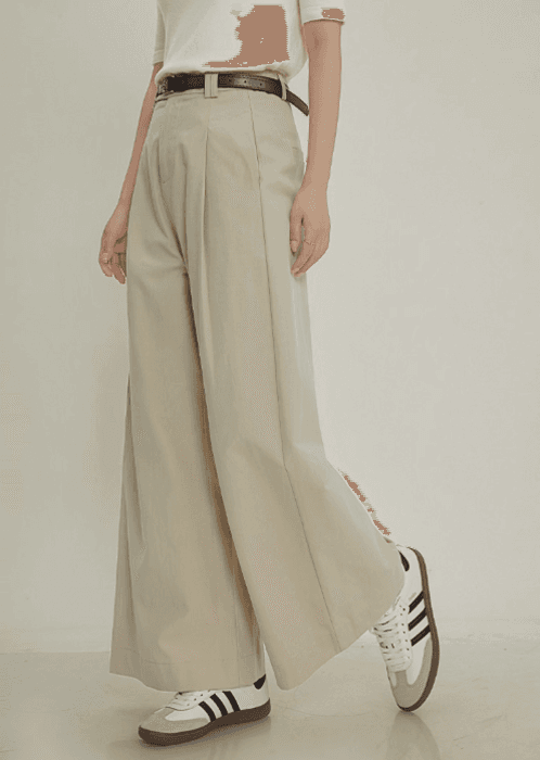 骨格ストレートワンタックワイドストレートパンツ