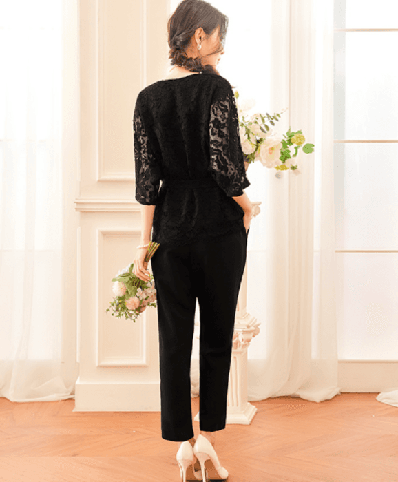 骨格ストレートトップス+パンツ+ワンピース3点セット