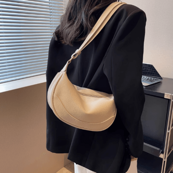 骨格ストレートハーフムーンショルダーバッグ