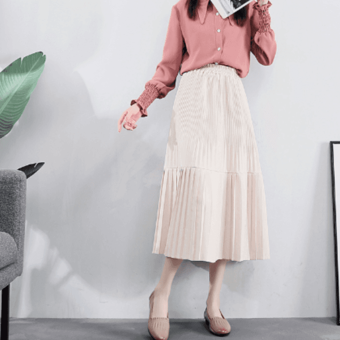 骨格ストレートローヒールパンプス