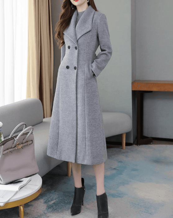 骨格ストレートロング丈チェスターコート