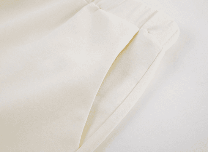 骨格ストレートシンプルトップス+ストレートパンツセットアップ
