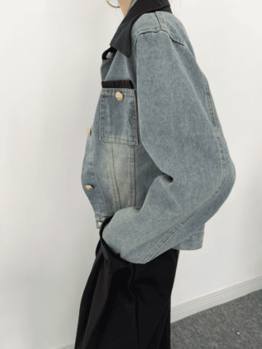 骨格ストレートデニムジャケット