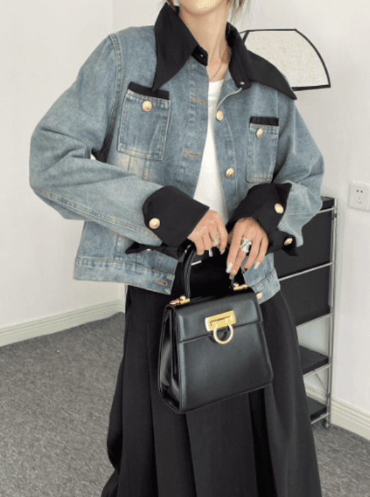 骨格ストレートデニムジャケット